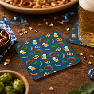 Dessous-de-verre Carré En Papier Tissu Bavarois de Bière Oktoberfest