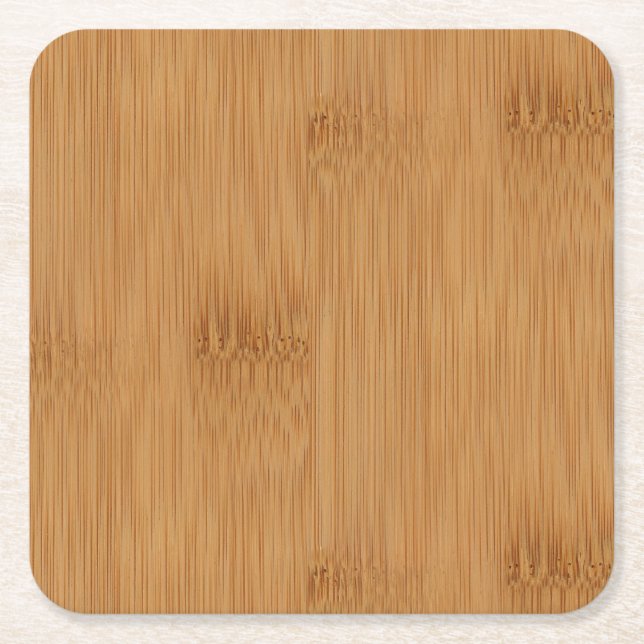 Dessous-de-verre Carré En Papier Toast de bambou Grain (Devant)