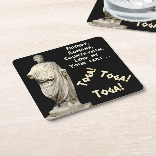Dessous-de-verre Carré En Papier  Toga ! Toga ! Toga ! (Incliné)