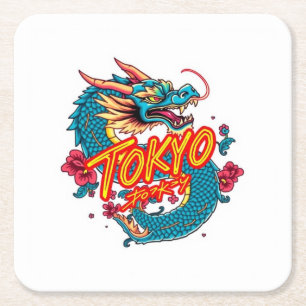 Dessous-de-verre Carré En Papier Tokyo Dragon