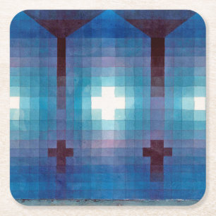 Dessous-de-verre Carré En Papier Tombeau en trois, Klee