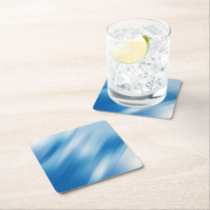 Dessous-de-verre Carré En Papier Topaze bleue