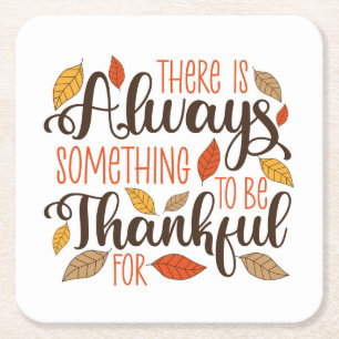Dessous-de-verre Carré En Papier Toujours Quelque Chose À Remercier Pour