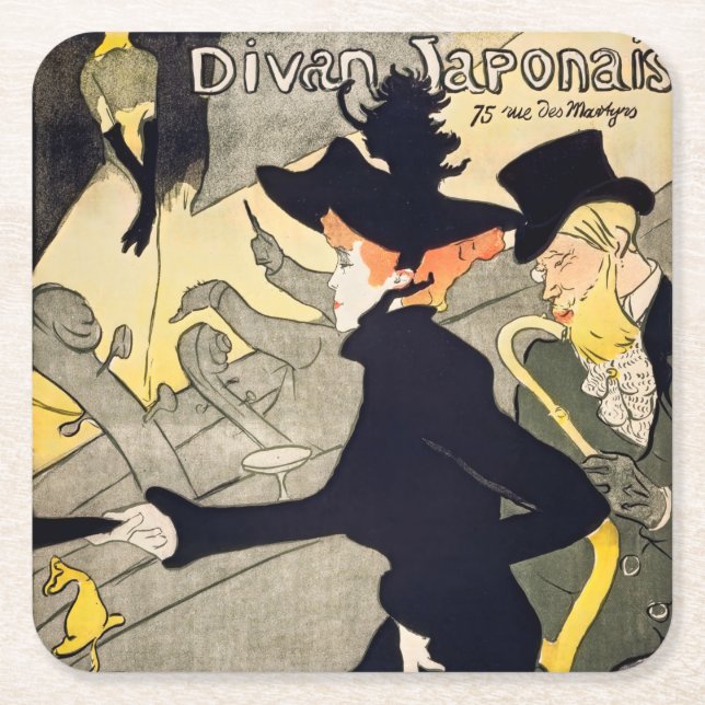 Dessous-de-verre Carré En Papier Toulouse-Lautrec - Divan Japonais (Devant)