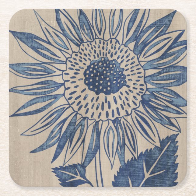 Dessous-de-verre Carré En Papier Tournesol d'Indigo (Devant)
