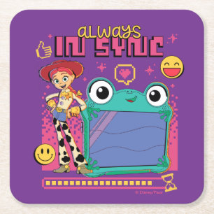 Dessous-de-verre Carré En Papier Toy Story Jessie & Lilypad "Toujours en phase"