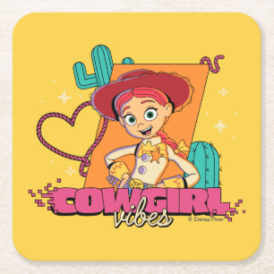 Dessous-de-verre Carré En Papier Toy Story Jessie "Vibes de Cowgirl"