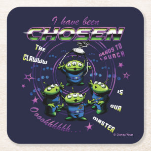Dessous-de-verre Carré En Papier Toy Story  Rétro "J'ai été choisi" Aliens