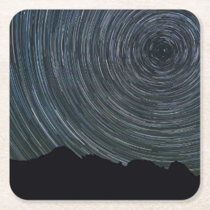 Dessous-de-verre Carré En Papier Traînées d'étoiles autour de Polaris   Ingalls Pas