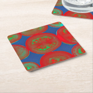 Dessous-de-verre Carré En Papier Tranches de tomates