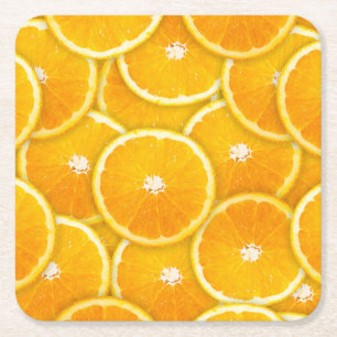 Dessous-de-verre Carré En Papier Tranches orange