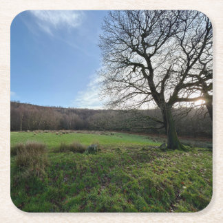 Dessous-de-verre Carré En Papier Tree view..