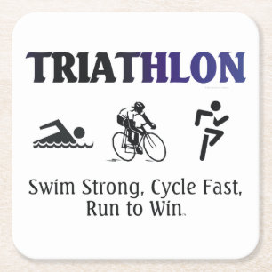 Dessous-de-verre Carré En Papier Triathlon SUPÉRIEUR