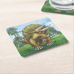 Dessous-de-verre Carré En Papier Triceratops Cadeaux & Accessoires