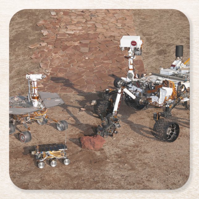 Dessous-de-verre Carré En Papier Trois Générations De Rovers Mars. (Devant)