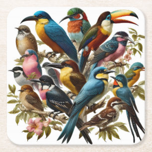 Dessous-de-verre Carré En Papier Tropical