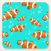 Tropical Clownfish & Bubbles Motif