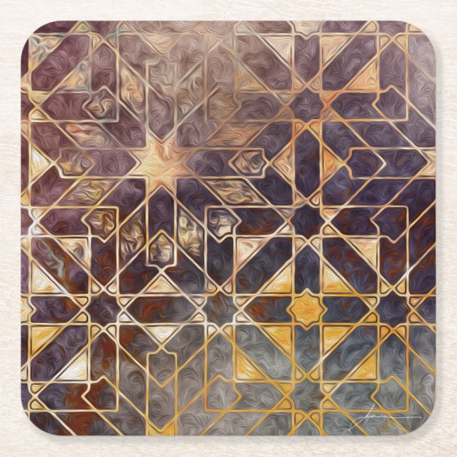 Dessous-de-verre Carré En Papier Tuiles mystiques I (Devant)