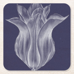 Dessous-de-verre Carré En Papier Tulipe monochrome III