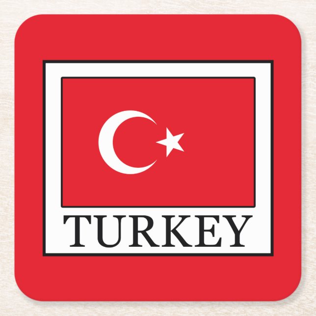 Dessous-de-verre Carré En Papier Turquie (Devant)