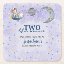Two The Moon Boy Space Rocket 2nd Birthday 