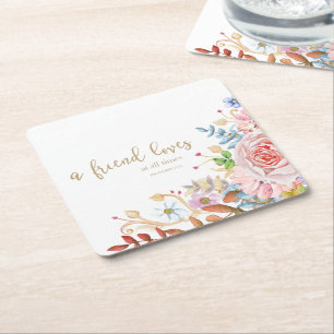 Dessous-de-verre Carré En Papier Un Amis Aime À Tout Moment Prov 17:17