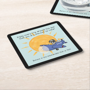 Dessous-de-verre Carré En Papier Un autre voyage autour du soleil