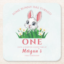 Un Lapin Une Mignonne Filles De Lapin 1er Annivers