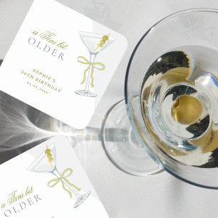 Dessous-de-verre Carré En Papier Un Tini Un Peu Plus Ancien Cocktail Martini