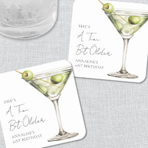 Dessous-de-verre Carré En Papier Un Tini Un Peu Plus Ancien Martini