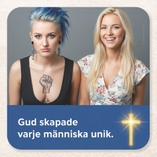 Dessous-de-verre Carré En Papier Underlägg — Unik