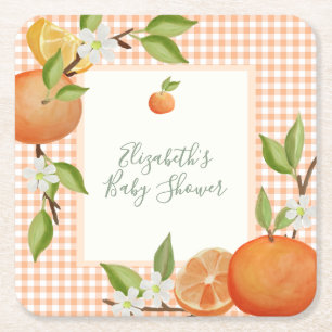 Dessous-de-verre Carré En Papier Une petite mignonne en route Baby Shower