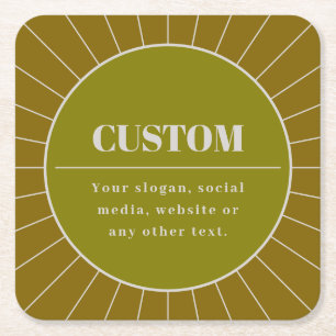 Dessous-de-verre Carré En Papier Unique Modèle de conception modifiable inspiré par