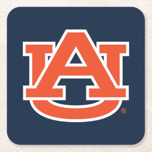 Dessous-de-verre Carré En Papier Université d'Auburn   Auburn UA Logo