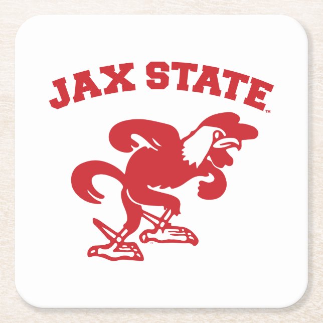 Dessous-de-verre Carré En Papier Université d'État de Jacksonville JAX State Gameco (Devant)