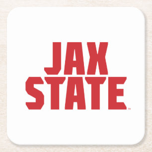 Dessous-de-verre Carré En Papier Université d'État de Jacksonville JAX STATE Rouge