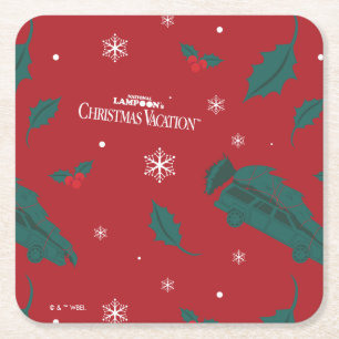 Dessous-de-verre Carré En Papier Vacances de Noël Holly Motif