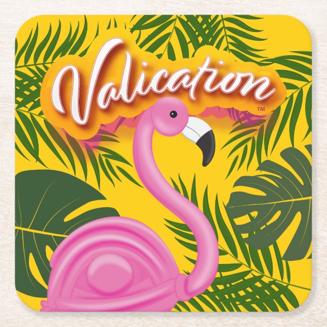 Dessous-de-verre Carré En Papier Vacances de validation Pinky (Devant)