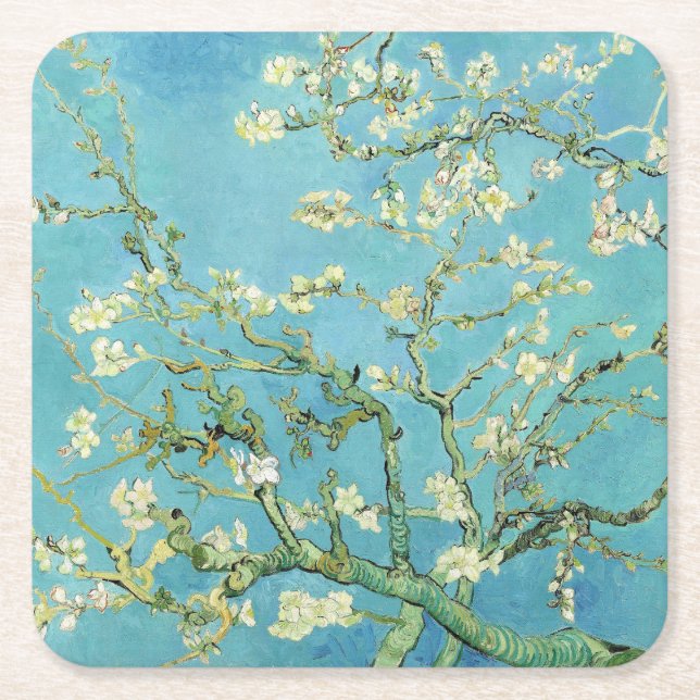Dessous-de-verre Carré En Papier Van Gogh Almond Blossoms (Devant)