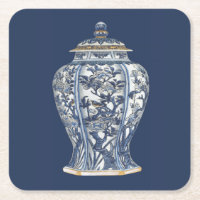 Vase en porcelaine bleue et blanche de Vision Stud