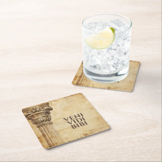 Dessous-de-verre Carré En Papier Veni Vidi Bibi Funny Ancient Rome Latin Saying