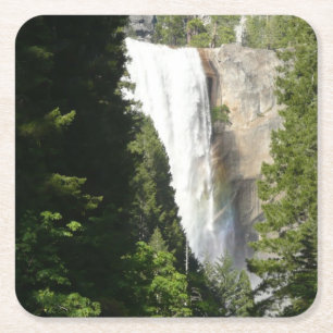 Dessous-de-verre Carré En Papier Vernal Falls II dans le Parc national de Yosemite