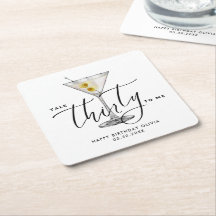 Verre à Martini « Talk Thirty to Me » 30e Moderne