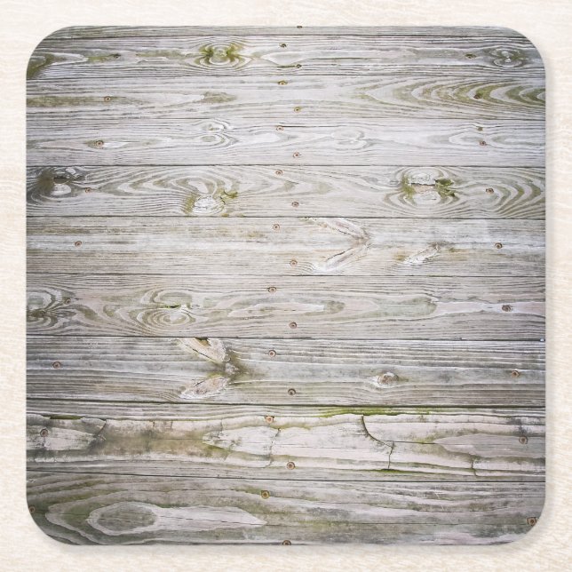 Dessous-de-verre Carré En Papier Vieux bois de dock (Devant)