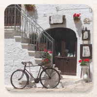 Vieux vélo et devanture de magasin dans Pouilles