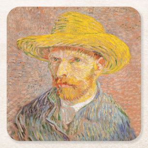 Dessous-de-verre Carré En Papier Vincent Van Gogh Auto-portrait peinture impression