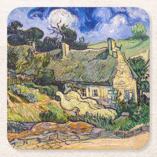 Dessous-de-verre Carré En Papier Vincent Van Gogh - Chalets de chaume à Cordeville