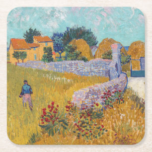 Dessous-de-verre Carré En Papier Vincent van Gogh - Ferme en Provence