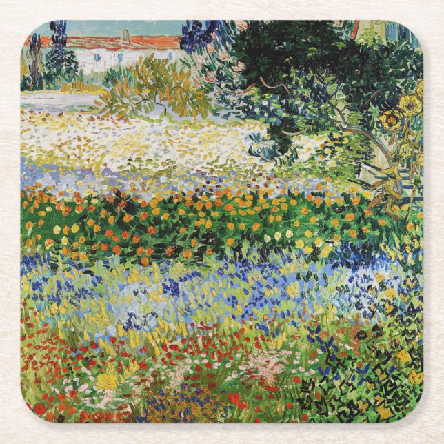 Dessous-de-verre Carré En Papier Vincent van Gogh - Flower Garden (Devant)