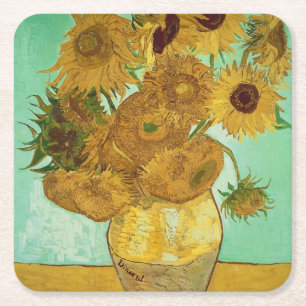 Dessous-de-verre Carré En Papier Vincent van Gogh   Tournesols, 1888